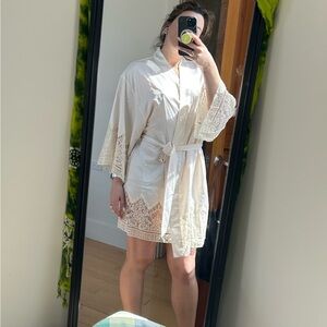 Flora Nikrooz silk lace robe